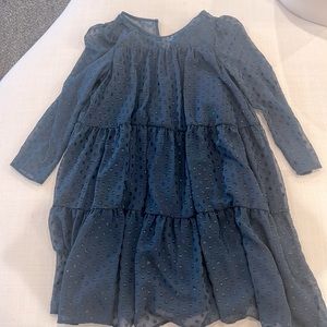 Navy blue kids sparkle dress